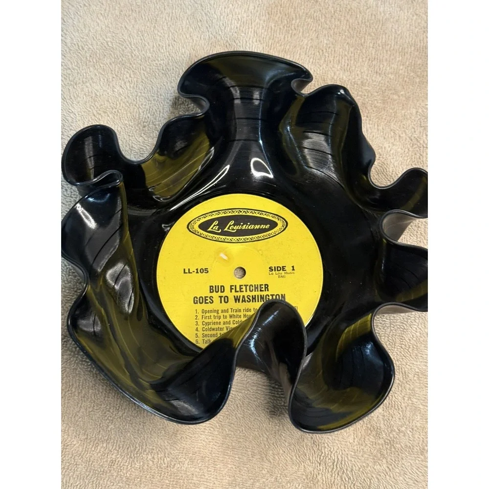 Vinyl Record Snack Bowl -BUD FLETCHERGOES TO WASHINGTON La Louisianne